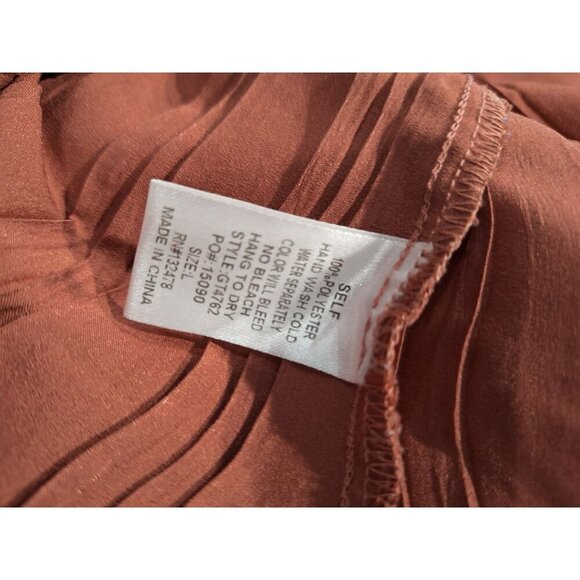 EUC Glam Apparel Mauve Long-sleeve Light & Flowy Crepe Blouse/Sz. L - Picture 6 of 6